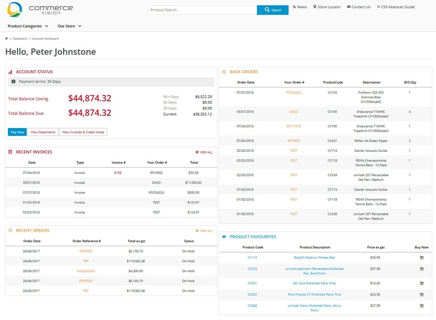 Customer Dashboard