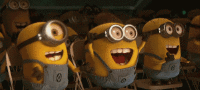 excited minions.gif