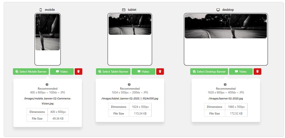 Optimise Images by device for SEO
