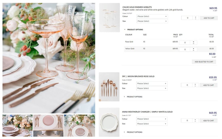 Place setting list