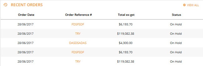 Recent Orders