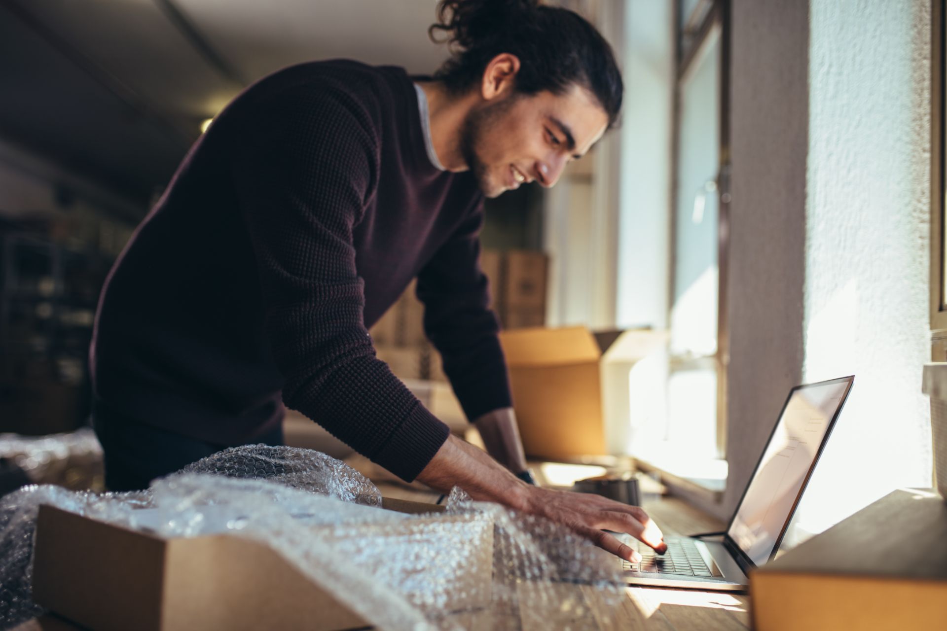 Man on computer